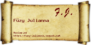 Füzy Julianna névjegykártya