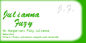 julianna fuzy business card